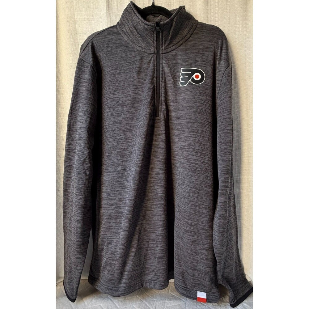 Philadelphia Flyers Fanatics Authentic Pro Mens XL 1/4 Zip Pullover NHL Gray